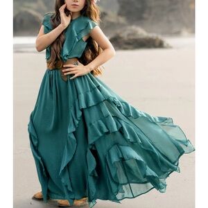 Girls Joyfolie Sylvia’s Dress in Ocean Green Size 12